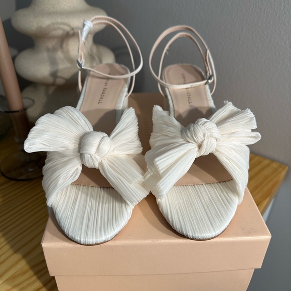 Loeffler Randall White Heeled Sandals - Picture 2 of 7